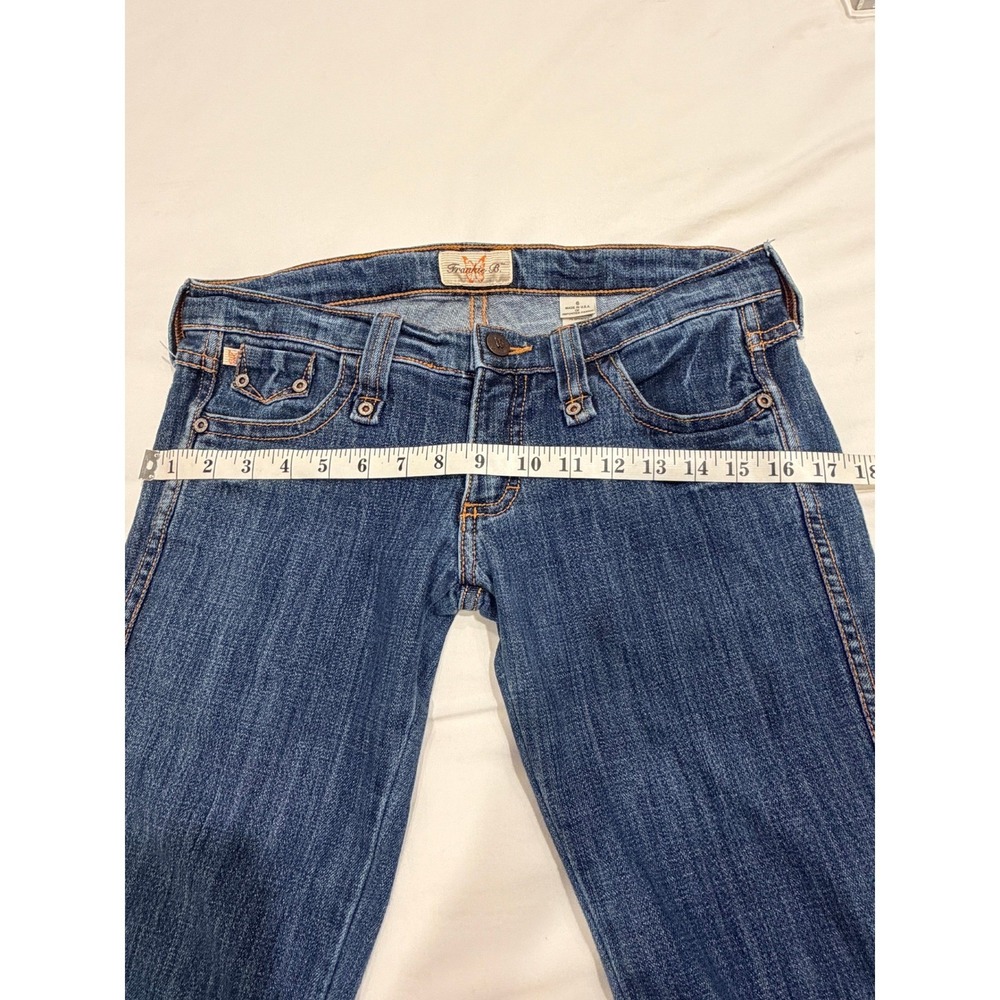 VTG Frankie B. Y2K Low Rise Straight Leg Jeans Blue Denim 6 2000's Hip Hugger - Picture 6 of 11